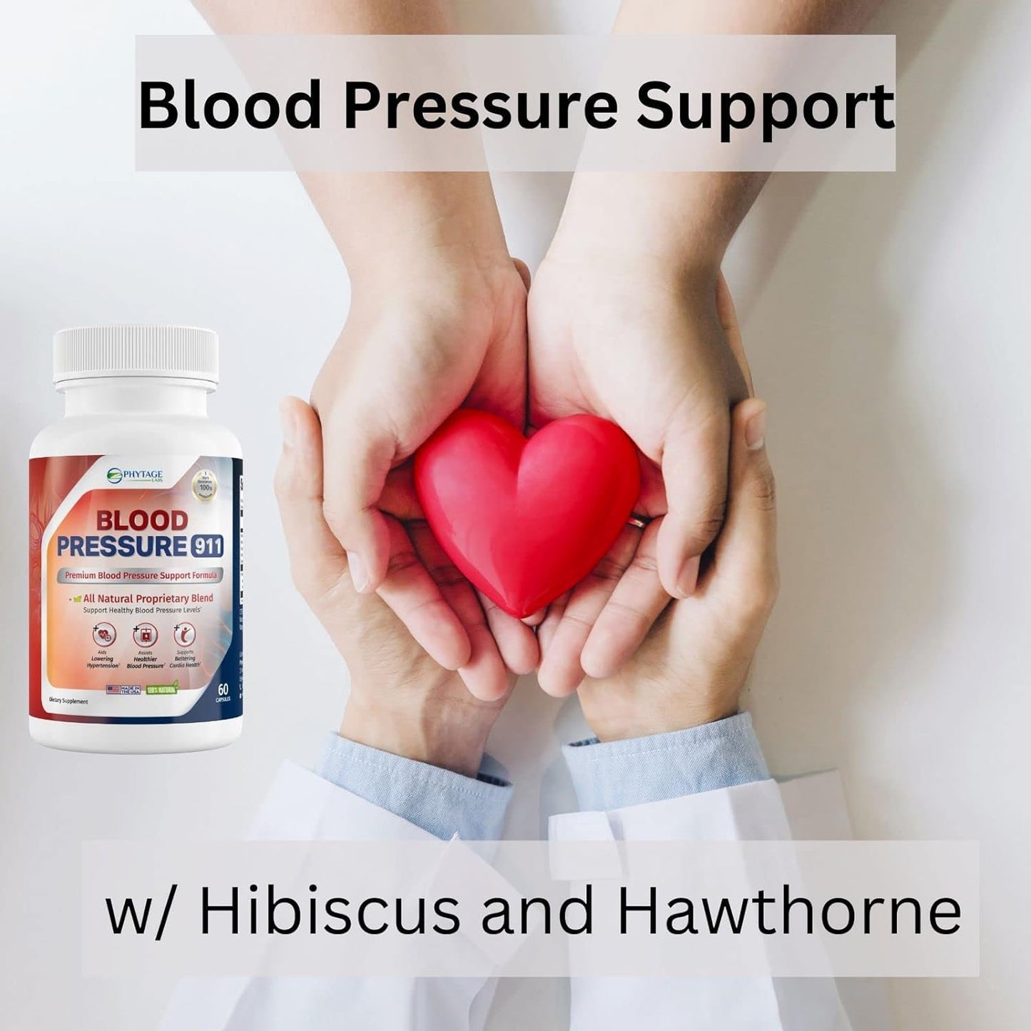 Phytage Labs Blood Pressure 911 Premium Supplement – BP Support Pills. 2 Pack
