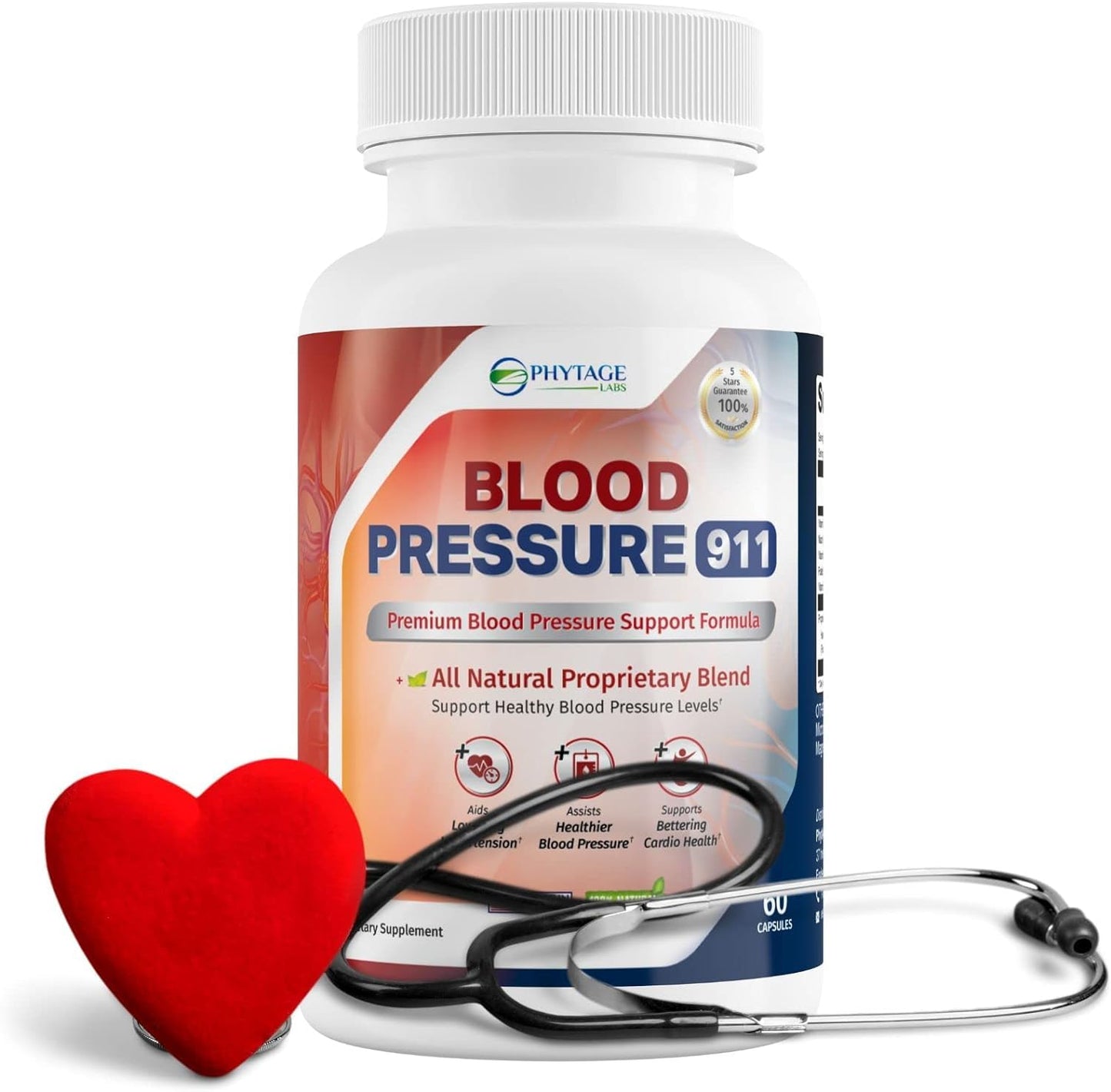 Phytage Labs Blood Pressure 911 Premium Supplement – BP Support Pills. 2 Pack