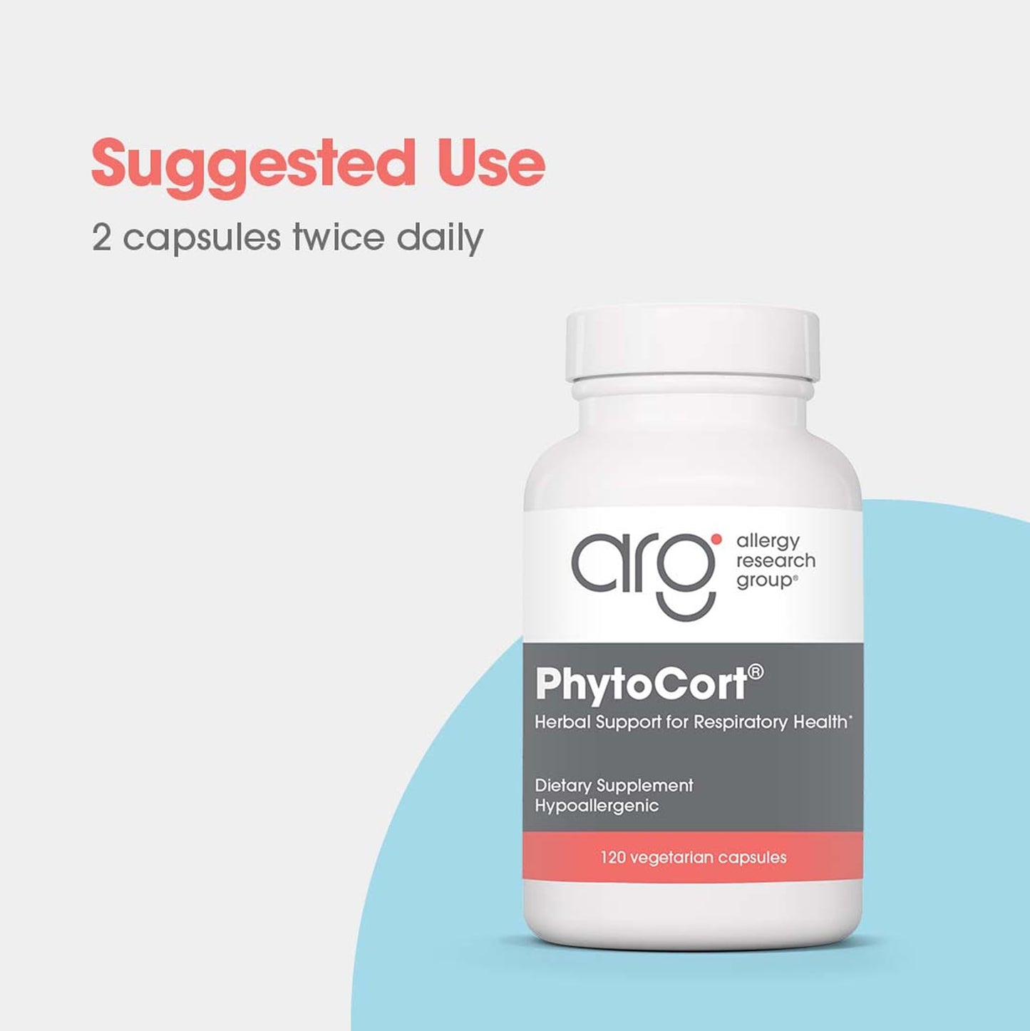 Allergy Research Group PhytoCort - Respiratory Support & Lung Health (120 Count)