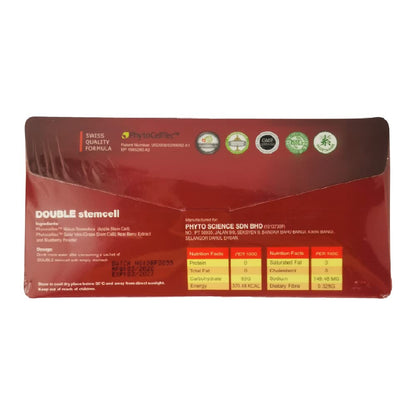 Phytoscience Double Stem Cell Anti-Aging Supplement with Acai Berry & Blueberry – 14 Sachets