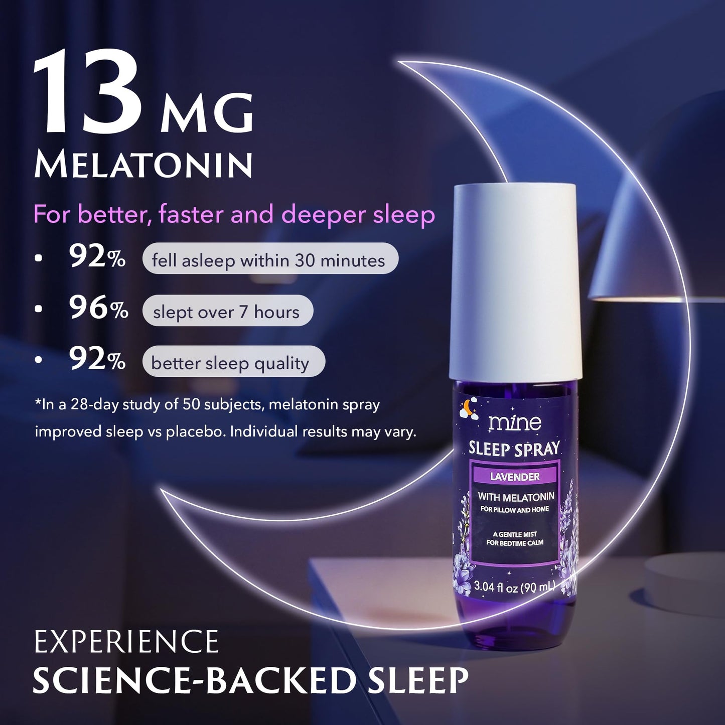 Lavender Sleep Spray with Melatonin – Natural Pillow Mist for Relaxing Sleep | Calming Bed Spray
