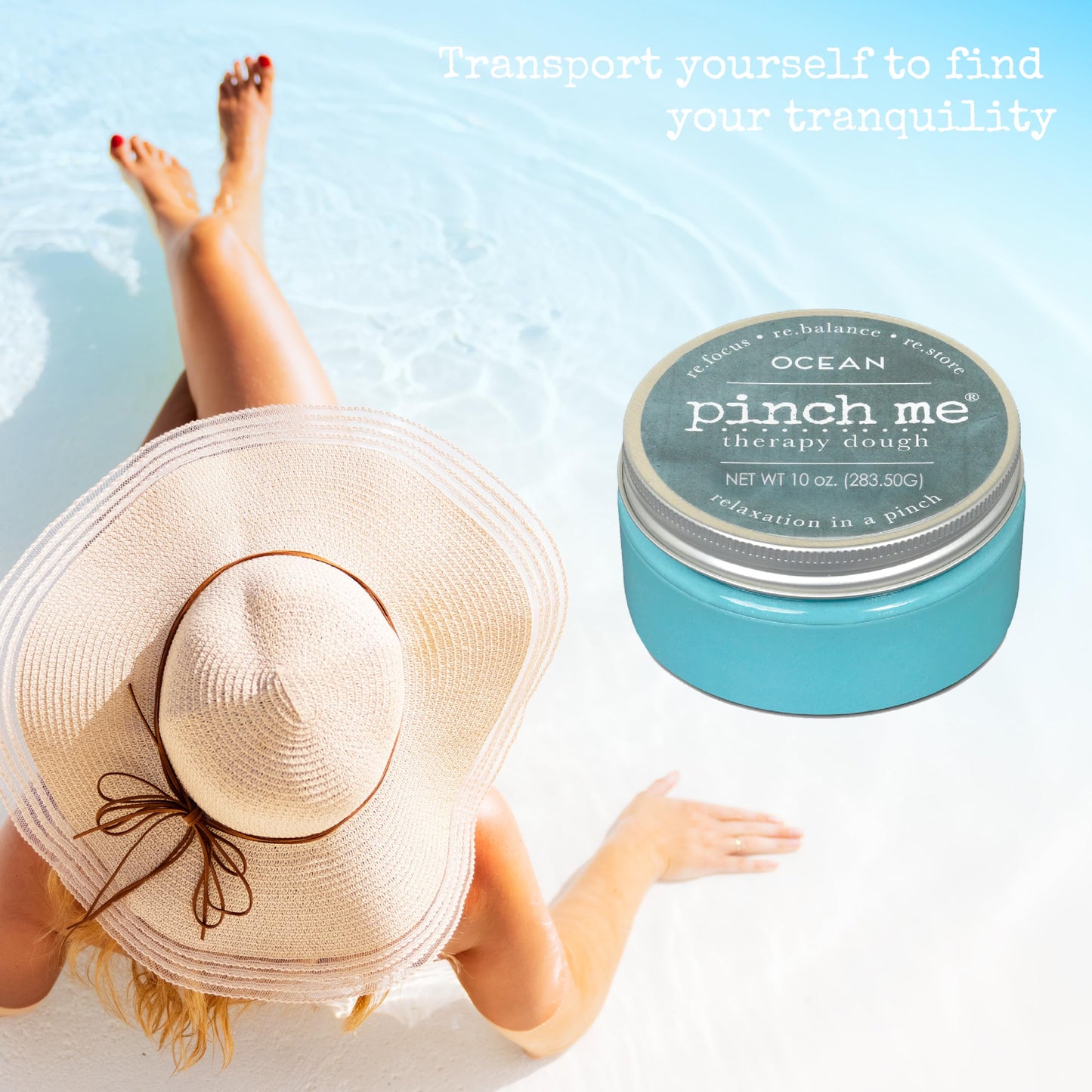 Pinch Me Therapy Dough - Ocean Scent (10 oz) - Holistic Aromatherapy Stress-Relieving Putty
