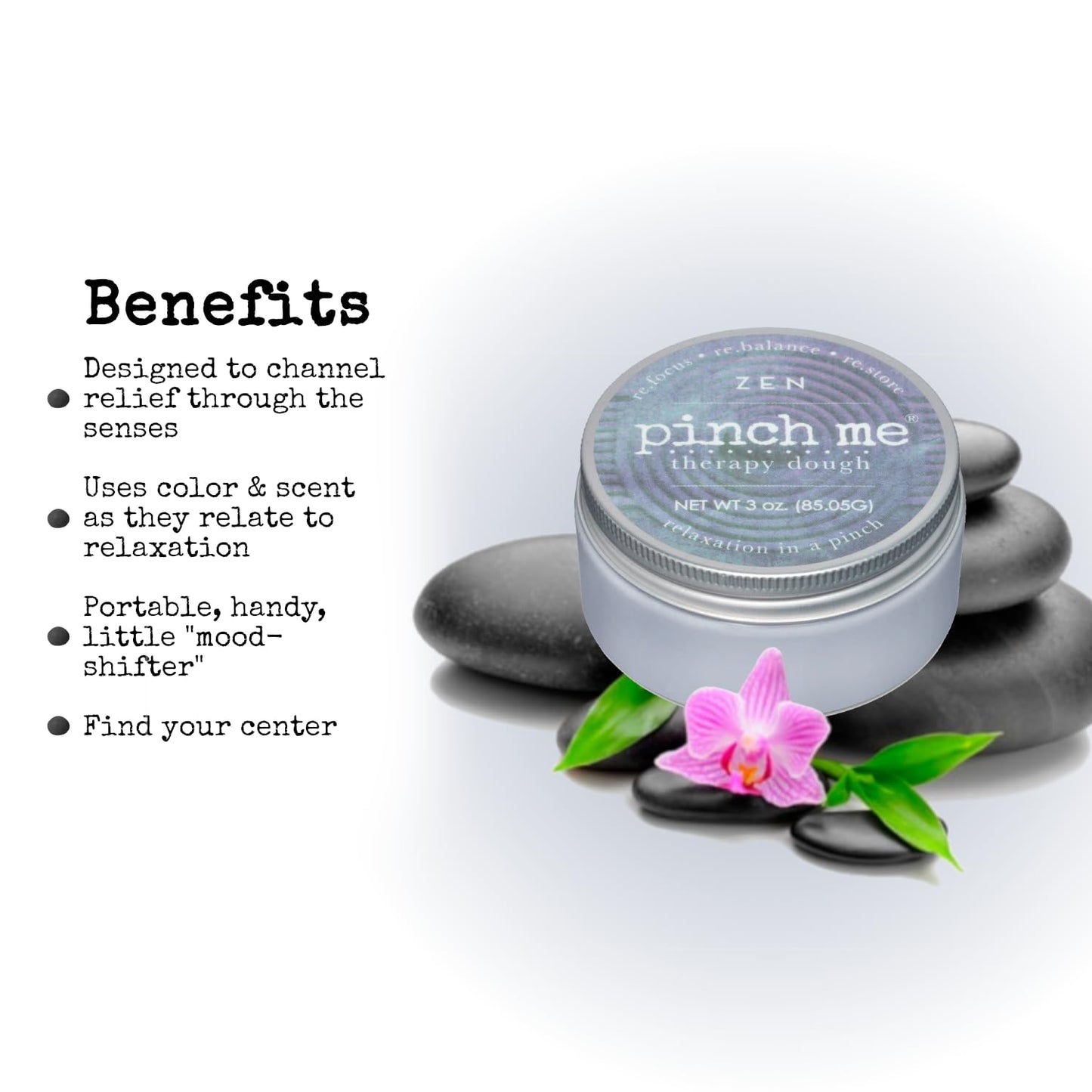 Pinch Me Therapy Dough - Holistic Aromatherapy Stress Relieving Putty - 10 Ounce (Zen)