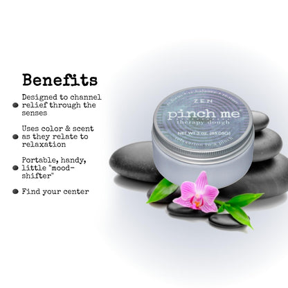Pinch Me Therapy Dough - Holistic Aromatherapy Stress Relieving Putty - 10 Ounce (Zen)