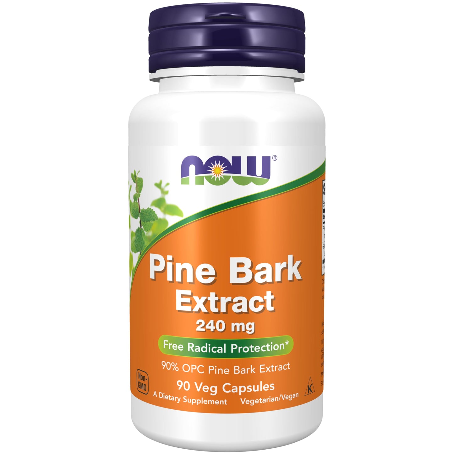 NOW Foods Pine Bark Extract 240 mg - 90% OPC (Inner Bark of Chinese Red Pine) - 90 Veg Capsules
