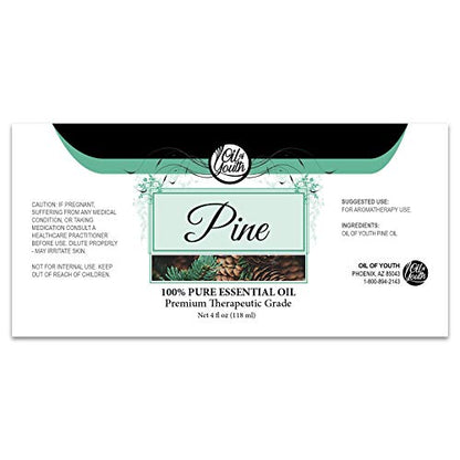 Oil of Youth Pine Essential Oil 4oz | Premium Pine Oil (4 Fl Oz)