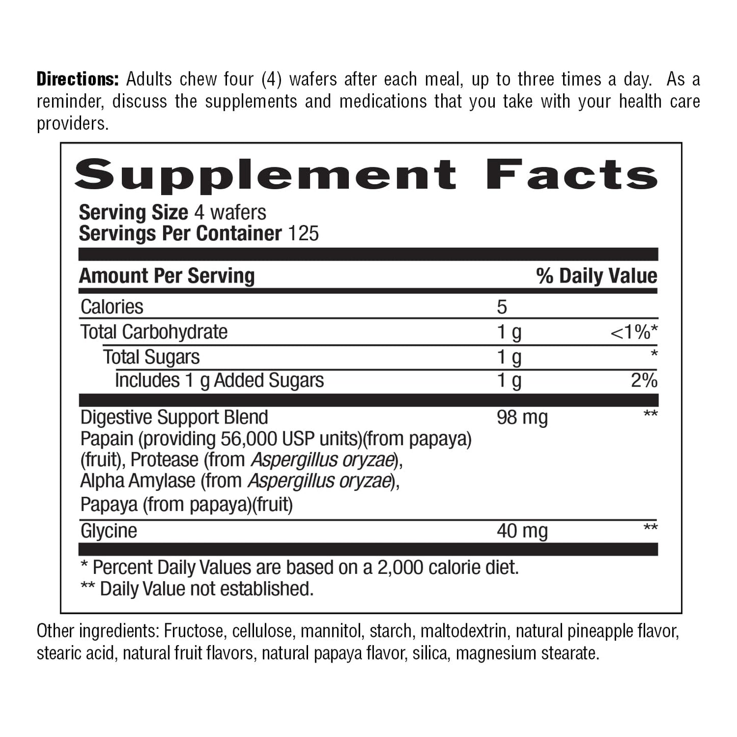 Country Life Chewable Papaya Enzymes for Digestion – Pineapple & Papaya Flavor | 200 & 500 Wafers