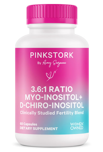 Pink Stork Myo-Inositol & D-Chiro Inositol 3.6:1 – Fertility & Hormone Balance, 60 Capsules