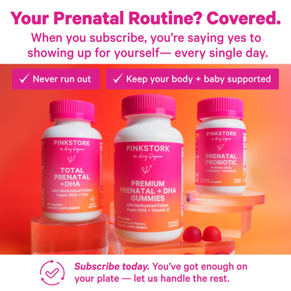 Pink Stork Prenatal Probiotics for Women – 60 Capsules | Gut Health & Immune Support