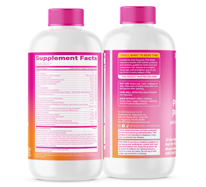 Pink Stork Liquid Prenatal Vitamins for Women – Berry Flavor, Organic Whole-Food Blend, 32 Servings