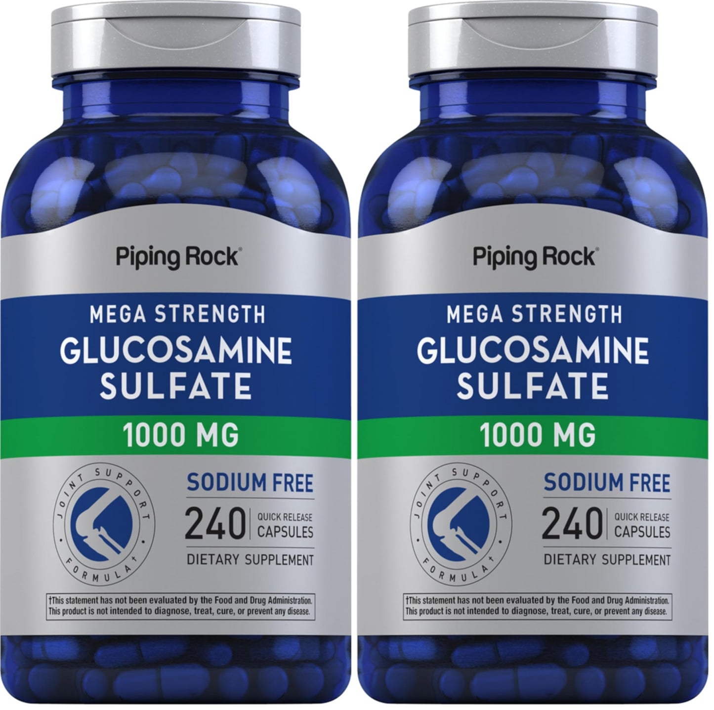 Piping Rock Glucosamine Sulfate 1000mg | 240 Capsules | Joint Support