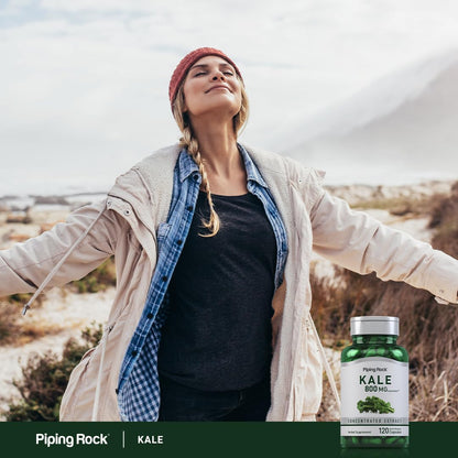 Piping Rock Kale Extract Capsules 800mg – 120 Count, Gluten Free & Non-GMO