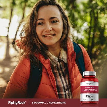 Piping Rock Liposomal Glutathione 500mg | 90 Softgels | Pack of 2 | Non-GMO & Gluten Free