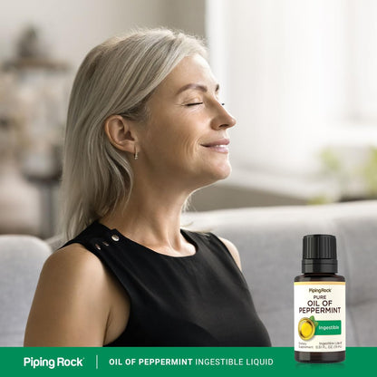 Piping Rock Peppermint Oil 15 ml Drops – Pure Ingestible (Pack of 2)