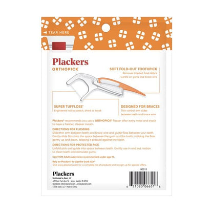 Plackers Orthopick Flosser for Braces – 24 Count (Pack of 2)
