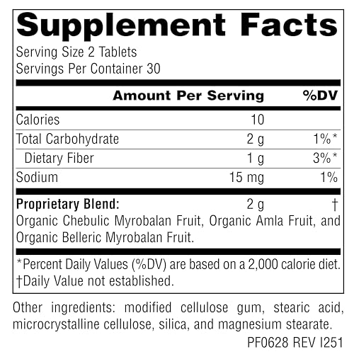 Planetary Ayurvedics Triphala 1000mg - 120 Tablets | Ayurvedic Digestive Support
