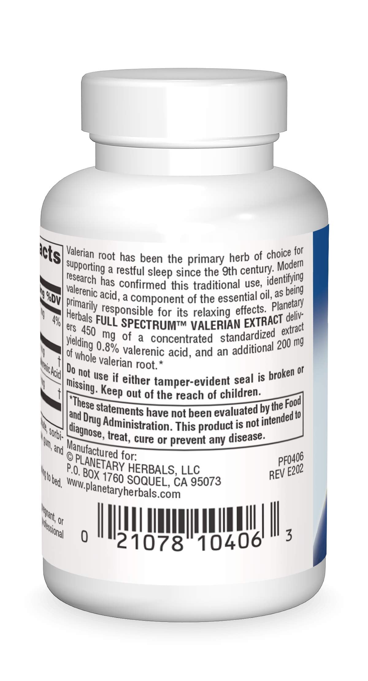 Planetary Herbals Full Spectrum Valerian Extract Tablets – Sleep Support