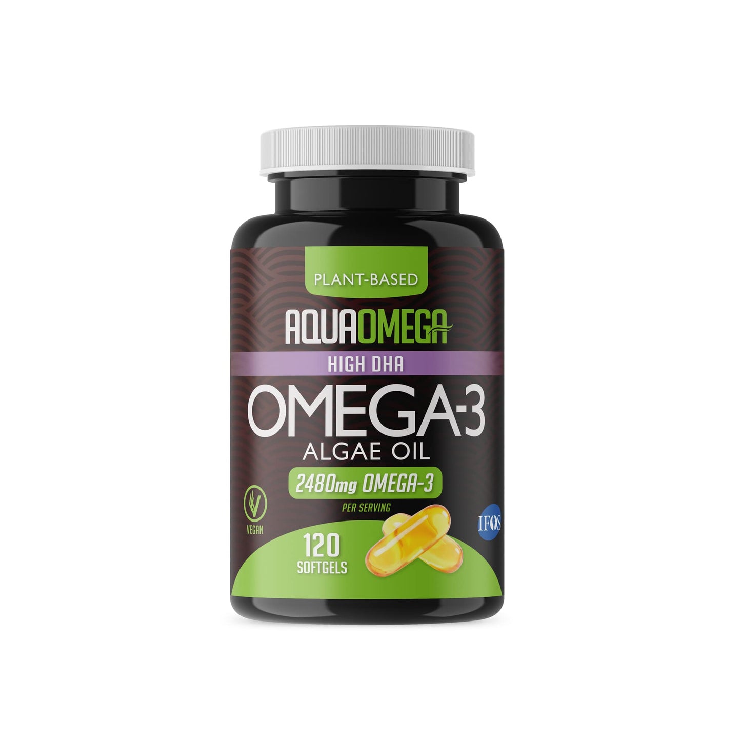 Plant-Based Omega-3 EPA & DHA from Algae | Vegan, Organic | 120 Softgels