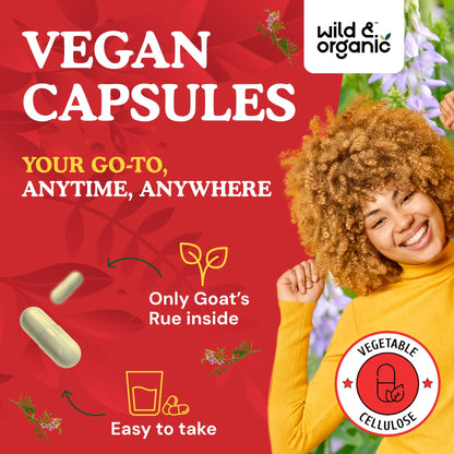 Wild & Organic Goats Rue Capsules 1200 mg | Lactation Support