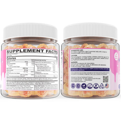 2 Pack Myo-Inositol & D-Chiro Inositol for Hormone Balance – Sugar Free Gummies (40:1) – Vegan