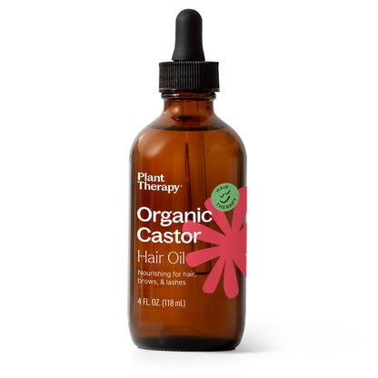 Plant Therapy Organic Castor Oil 4oz – Cold-Pressed, Hexane-Free, USDA Organic