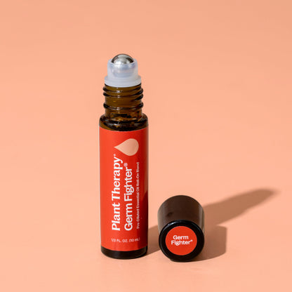 Plant Therapy Germ Fighter Essential Oil Blend — 100% Pure, Roll-On 10 mL
