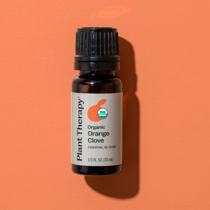 Plant Therapy Organic Orange Clove Oil Blend 10 mL – Energizing Citrus Spice