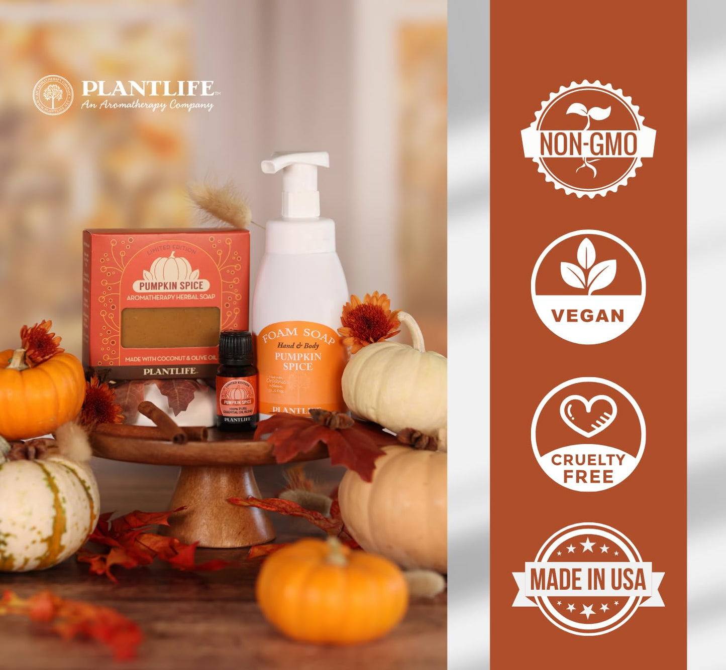 Plantlife Pumpkin Spice Aromatherapy Essential Oil Blend - 100% Pure Therapeutic Grade - Made in California