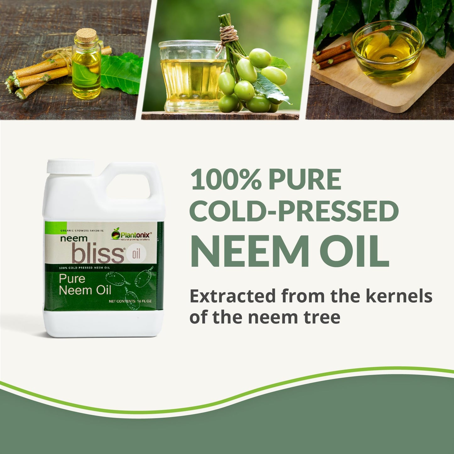 Neem Bliss (64 Fl Oz) – Pure Cold-Pressed Neem Oil by Plantonix
