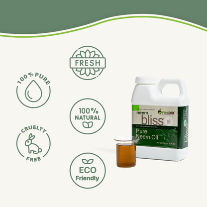 Neem Bliss (64 Fl Oz) – Pure Cold-Pressed Neem Oil by Plantonix