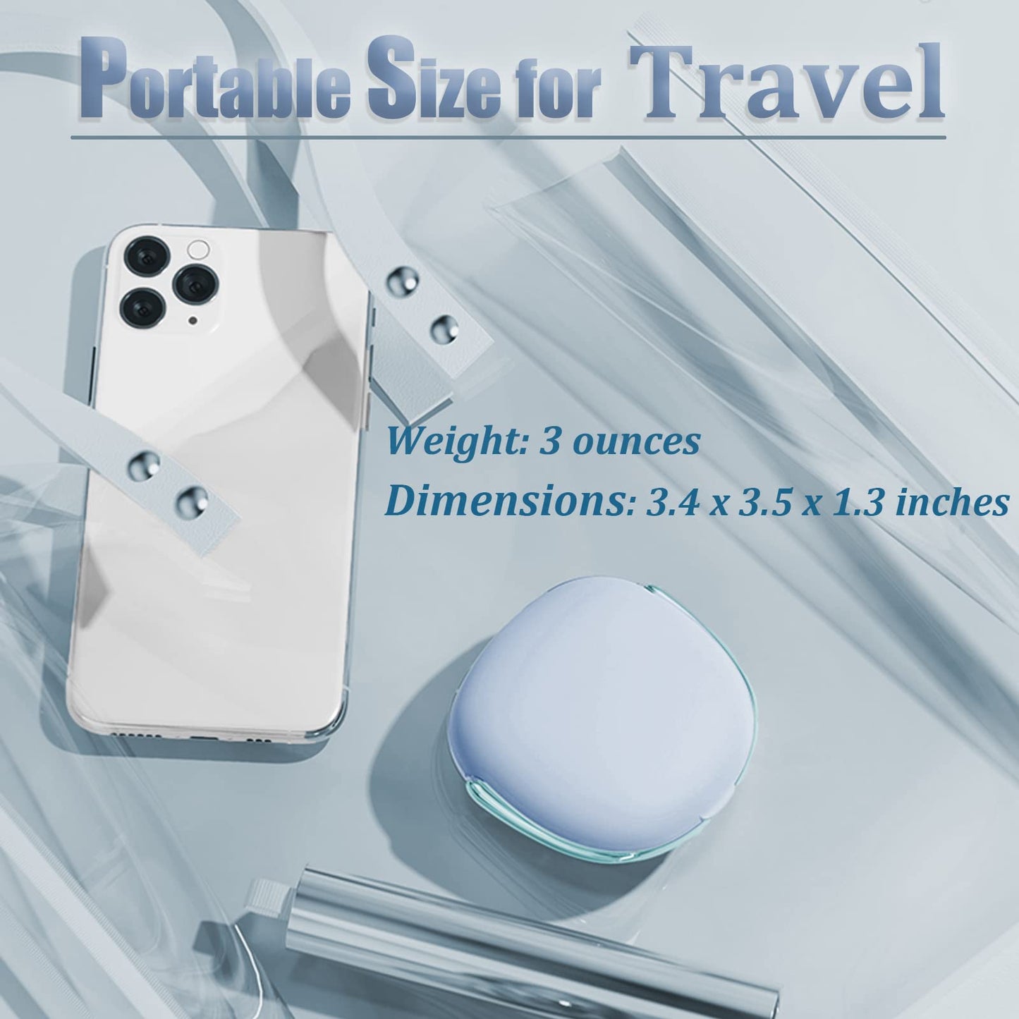 Portable Ultrasonic Contact Lens Cleaner with USB Charger (Blue)
