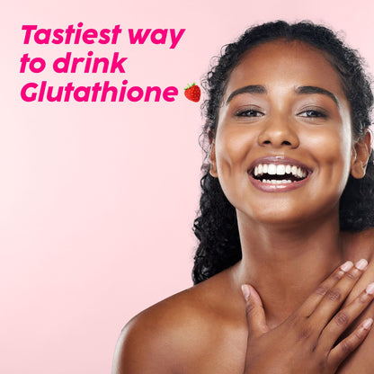 PLIX Glowy Skin 500mg Glutathione | Hyaluronic Acid, Vitamin C & Berries | 60 Effervescent Tablets – Strawberry