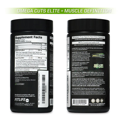 PMD Omega Cuts Elite – Fat Loss & Muscle Definition Formula (180 Softgels) – Stimulant Free