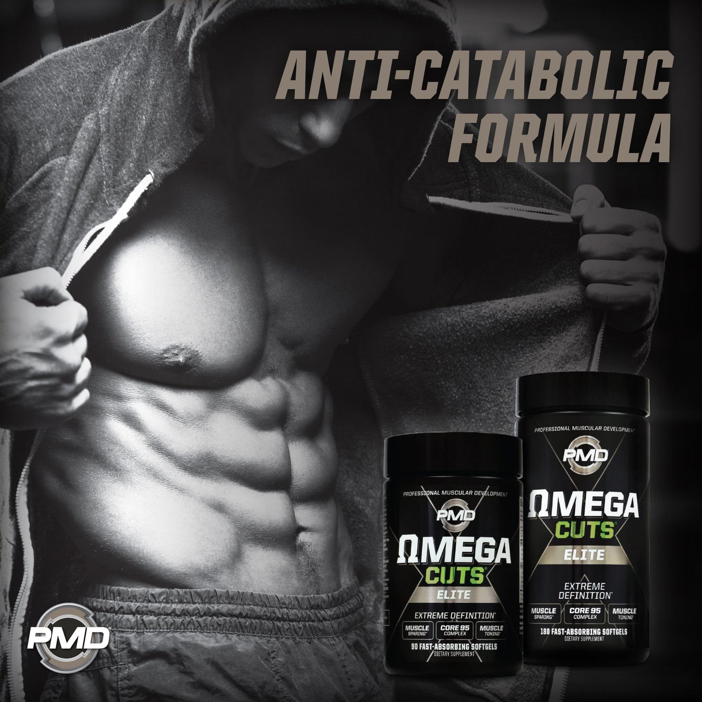 PMD Omega Cuts Elite – Fat Loss & Muscle Definition Formula (180 Softgels) – Stimulant Free