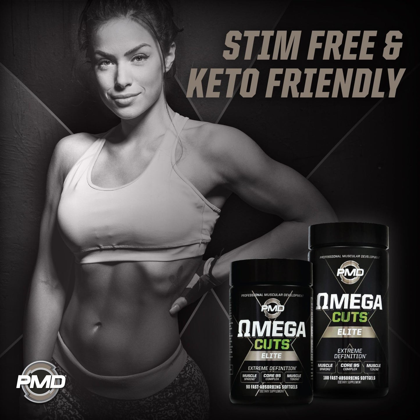 PMD Omega Cuts Elite – Fat Loss & Muscle Definition Formula (180 Softgels) – Stimulant Free