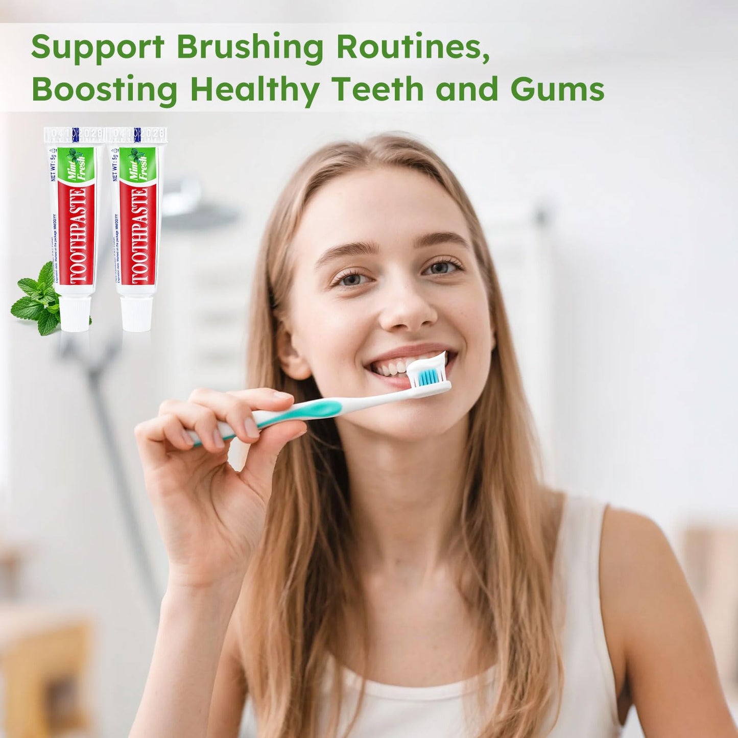 Travel Size Toothpaste Bulk – 500 Mint Pocket Tubes (0.176 oz / 5 g) Disposable for Travel, Hotels & Camping