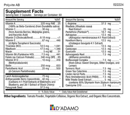 D'Adamo Personalized Nutrition - Optimal Health Stack (Blood Type AB)