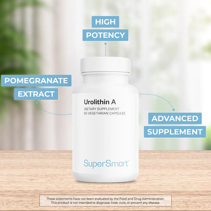 Supersmart Urolithin A - Advanced Mitochondrial & Cellular Renewal | Non-GMO & Gluten-Free | 60 Veg Caps
