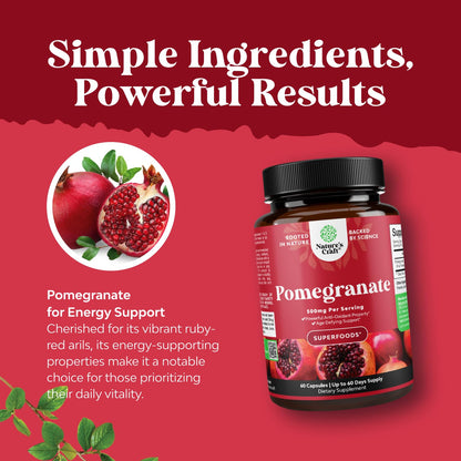 Pomegranate Extract Capsules – Antioxidant Supplement for Heart, Brain, Joints & Pre-Workout