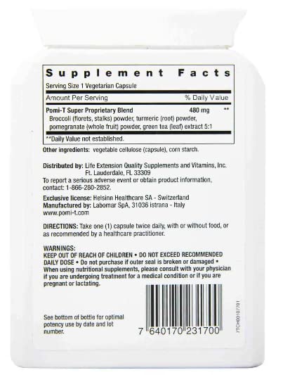 Pomi-T 60 Capsules | 1.34 oz Pack - 2 Dietary Supplement