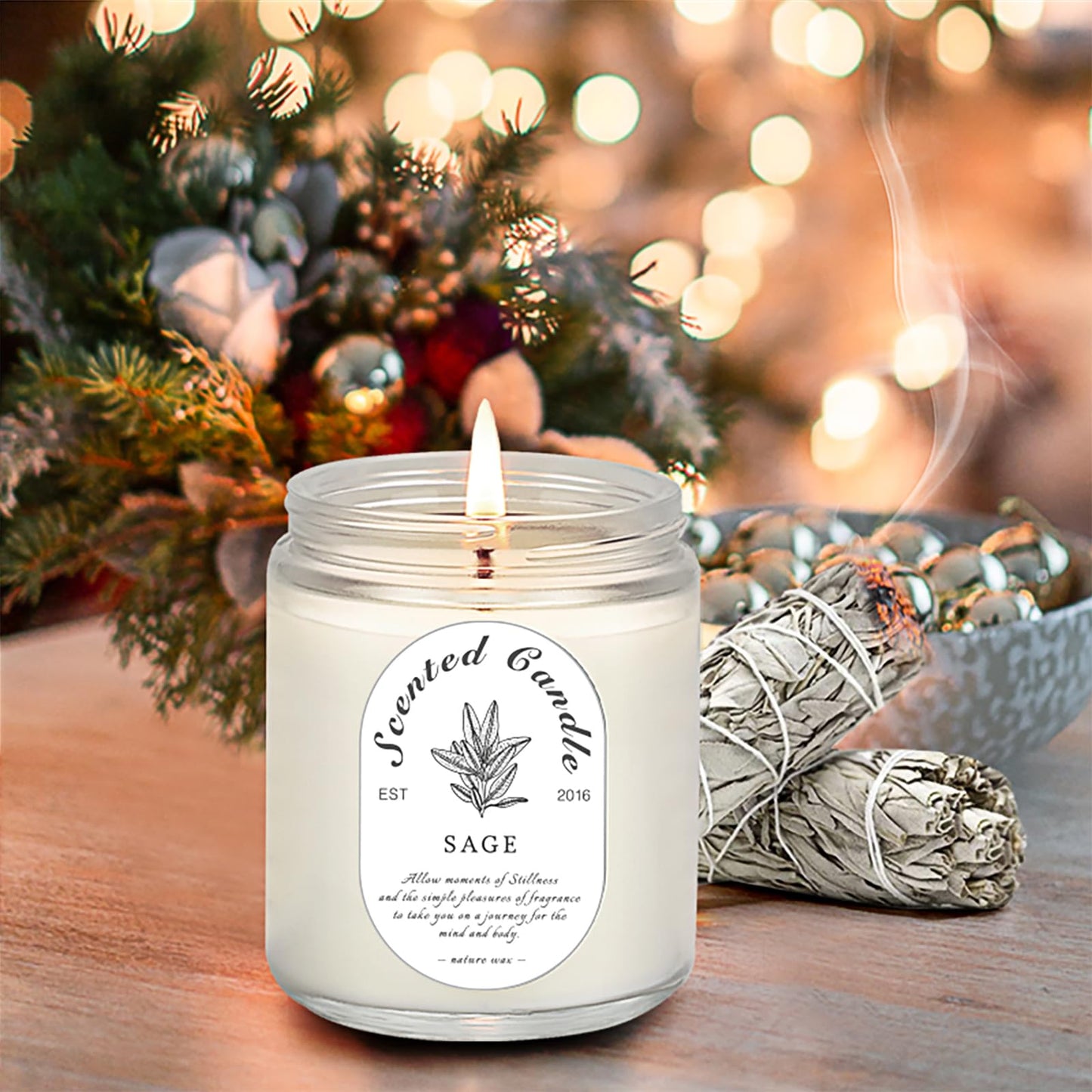 Lavender Candle Gift Set 4-Pack | Soy Wax Aromatherapy Candles for Relaxation & Christmas Gifts