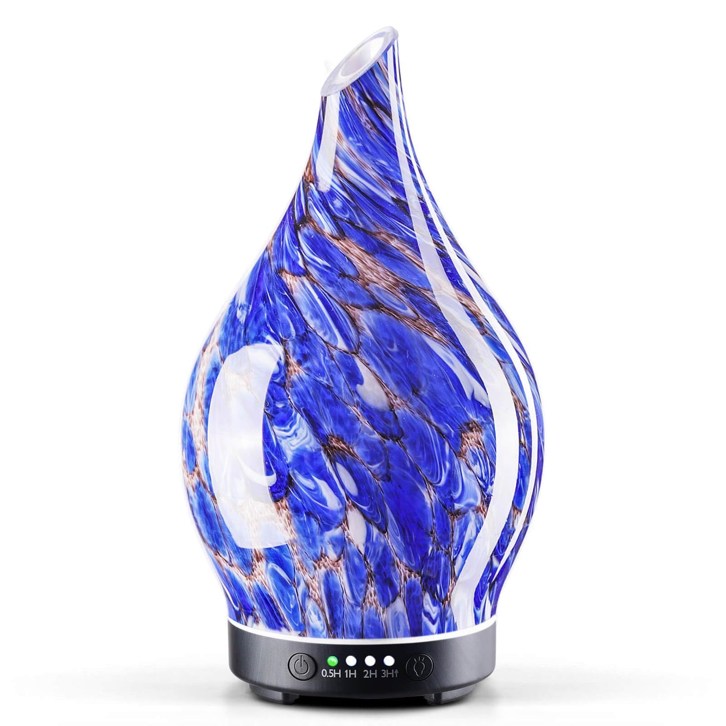 Porseme 150ml Glass Essential Oil Diffuser – Deep Blue Color Changing Humidifier