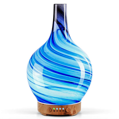 Porseme 150ml Glass Diffuser – Color-Changing Aromatherapy Humidifier