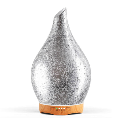 Porseme 280ml Essential Oil Diffuser – 3D Glass Aromatherapy, Ultrasonic Mist, BPA Free, Waterless Auto-Off