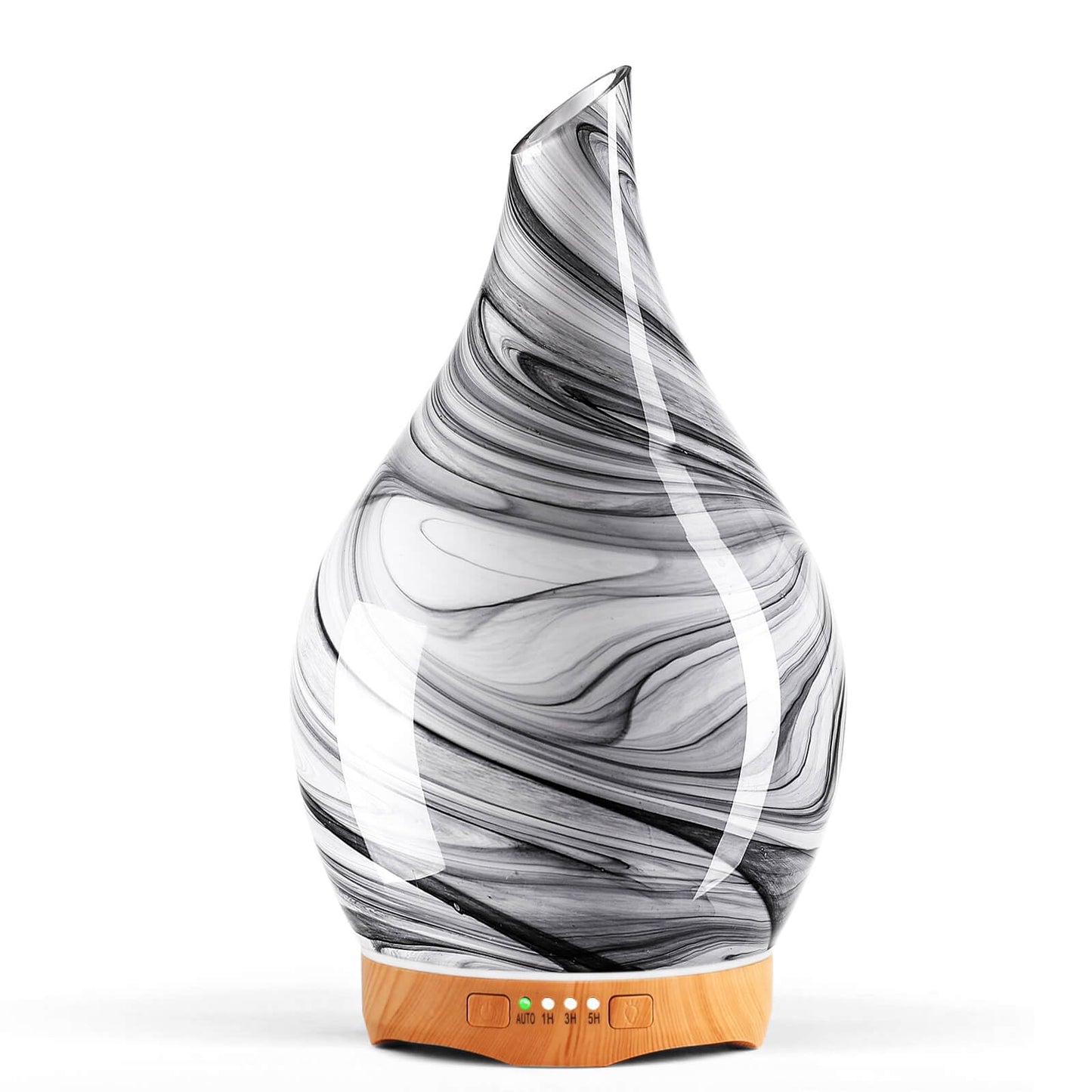 Porseme 280ml Glass Essential Oil Diffuser – Color-Changing LED, Auto-Off, 7h Runtime