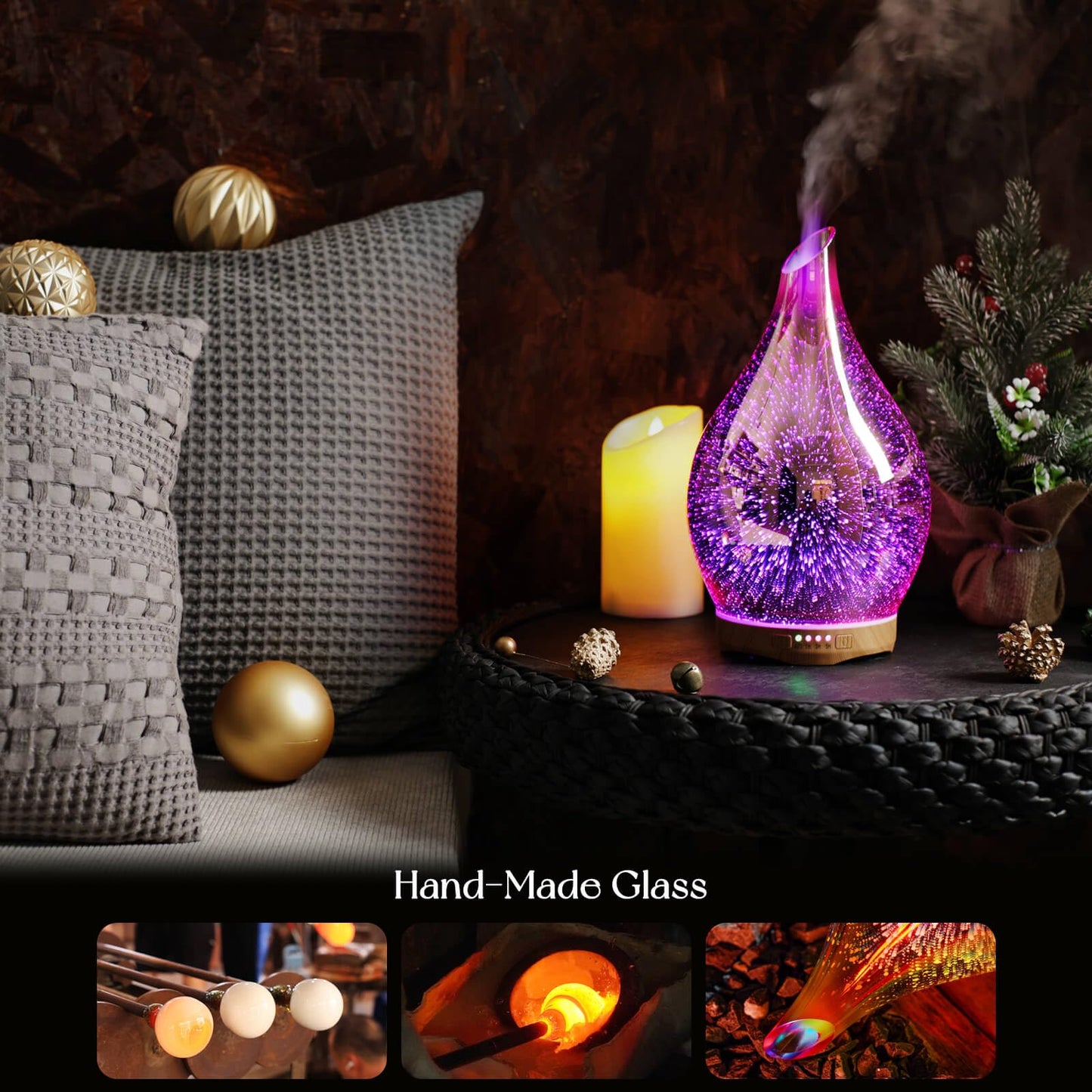 Porseme 280ml Essential Oil Diffuser with Remote - BPA Free Auto Shut-Off