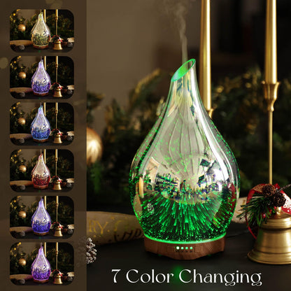 Porseme 280ml Essential Oil Diffuser with Remote - BPA Free, Auto Shut-Off, Ultrasonic Humidifier