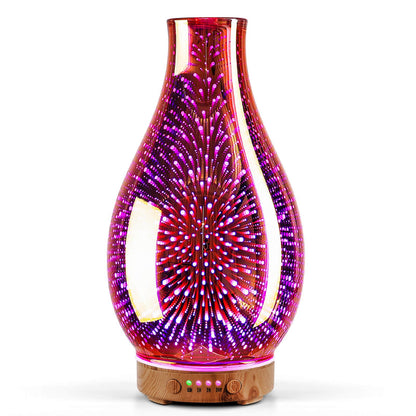 Porseme Essential Oil Diffuser 100ml | 3D Glass Ultrasonic Humidifier