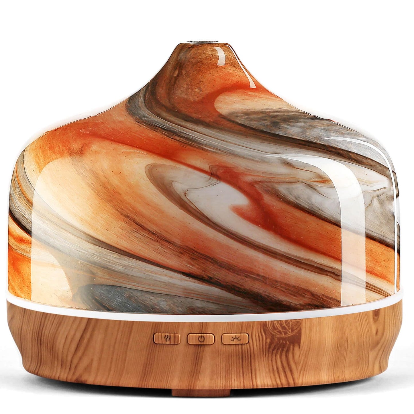 Porseme 500ml Glass Essential Oil Diffuser - Ultrasonic Cool Mist, Auto-Off, 15-21h (Deep Desert)