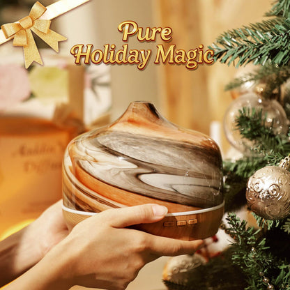 Porseme 500ml Glass Essential Oil Diffuser - Ultrasonic Cool Mist, Auto-Off, 15-21h (Deep Desert)